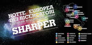  poster Sharper – The European Researchers' Night, Perugia Terni 